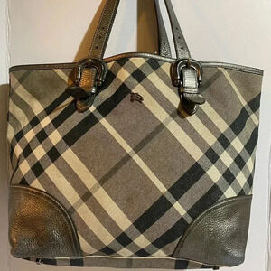 Burberry shimmer check Byron tote handbag